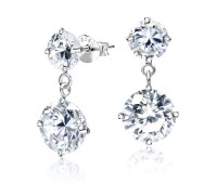 Round CZs Earring Silver ECS-13
